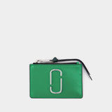 Top Zip Multi Wallet in Fern Green Multi Leather