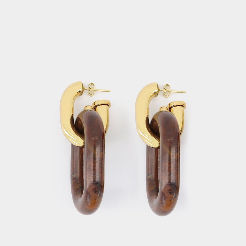 Earrings in Gold-Tone Aluminium