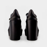 Juna Pumps in Black Leather
