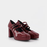 Pigalle Babies in Burgundy Patent Leather