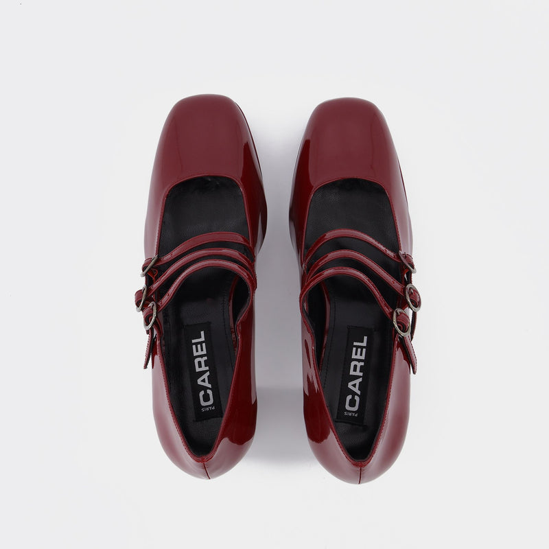 Pigalle Babies in Burgundy Patent Leather