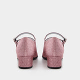 Kina Pumps - Carel - Glitter Pink - Leather