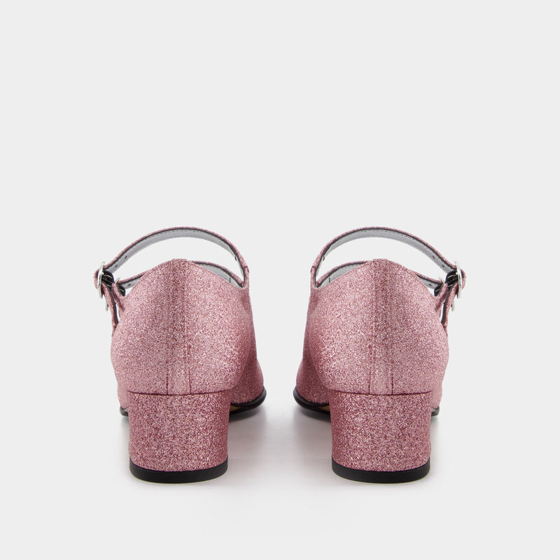 Kina Pumps - Carel - Glitter Pink - Leather