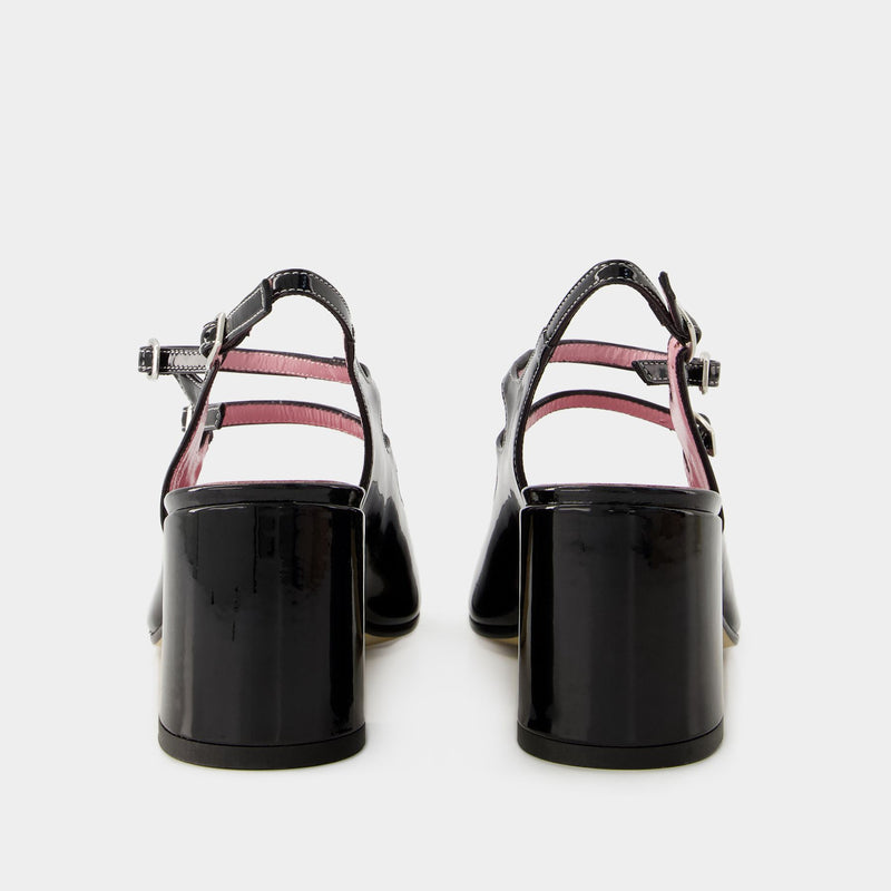 Papaya Pumps Carel Leather Black/Ivory1