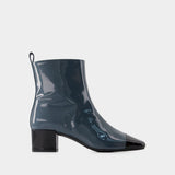 Estime Ankle Boots - Carel - Patent Leather - Grey Blue/Black