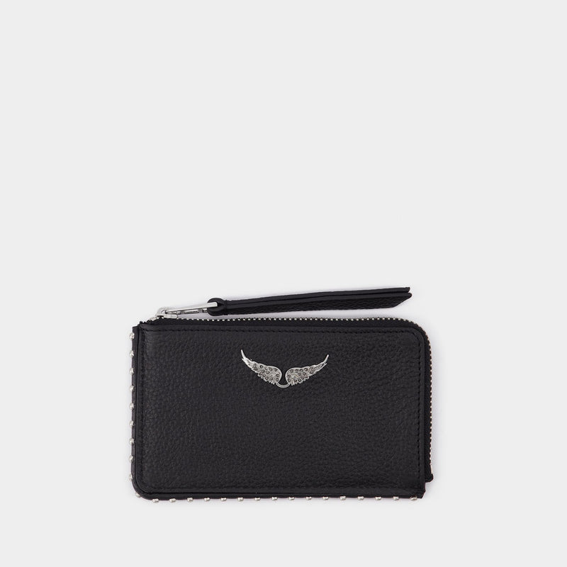 Zv Card Grained black Leather