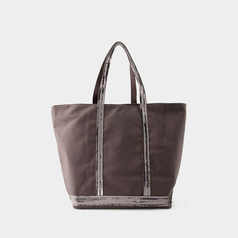 Cabas L Shopper Bag - Vanessa Bruno - Cotton - Grey Anthracite