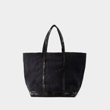 Cabas L Shopper Bag - Vanessa Bruno - Linen - Black