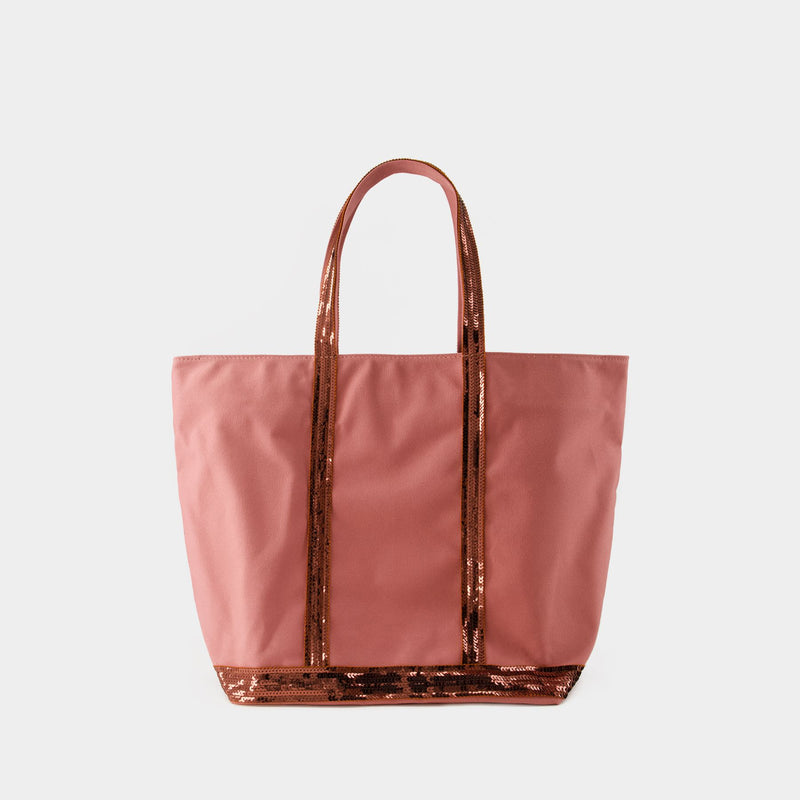 Cabas L Shopper Bag - Vanessa Bruno - Cotton - Pink Litchi