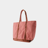 Cabas L Shopper Bag - Vanessa Bruno - Cotton - Pink Litchi