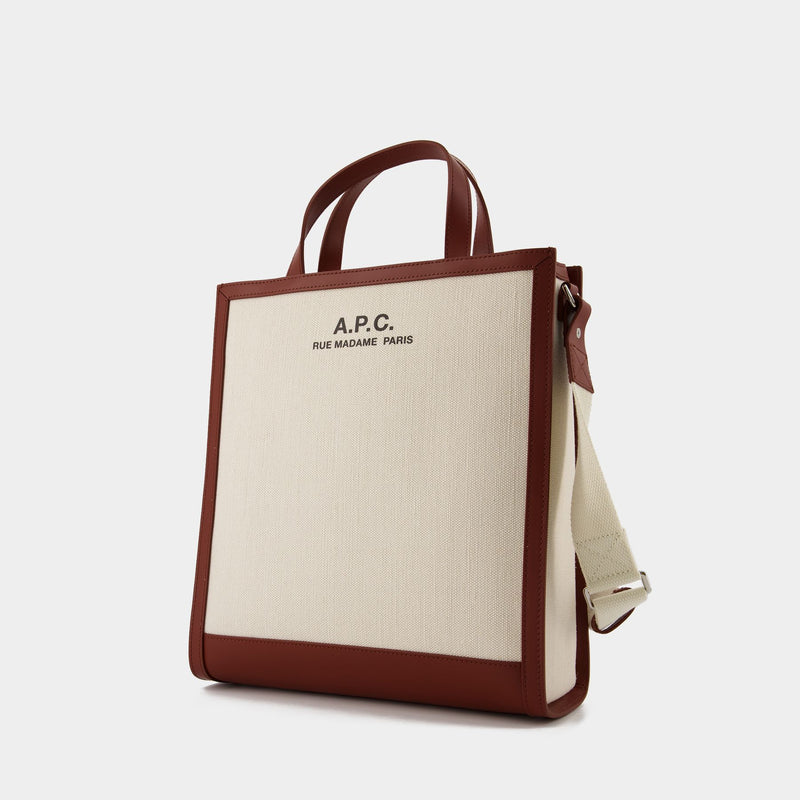 Camille Tote in Beige Cotton