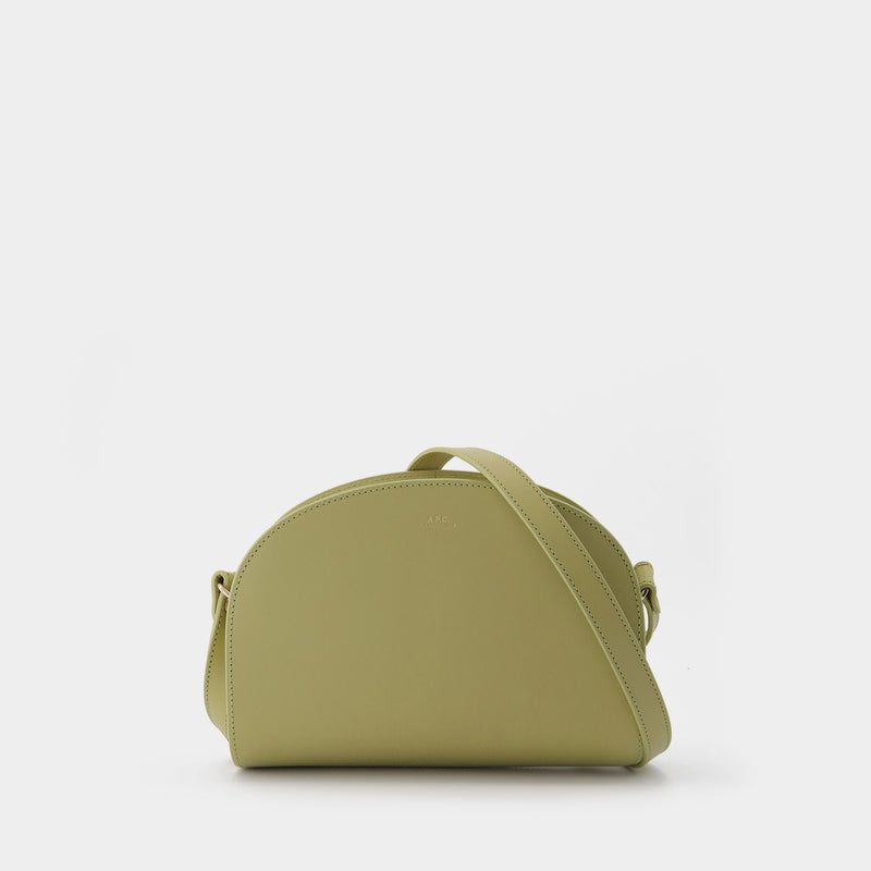 Demi-Lune Bag in Green Leather