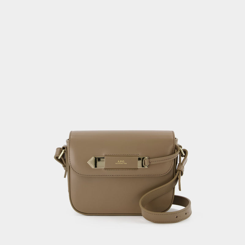 Charlotte Small Hobo Bag - A.P.C. - Greige - Leather