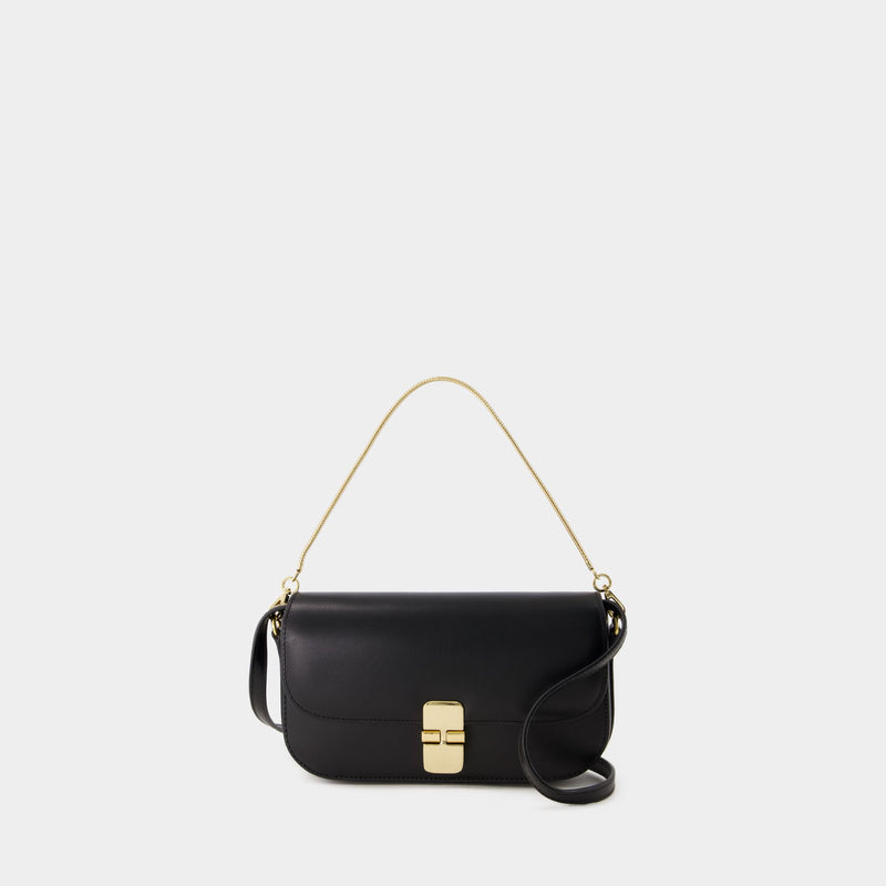 Grace Chaine Clutch - A.P.C. - Leather - Black