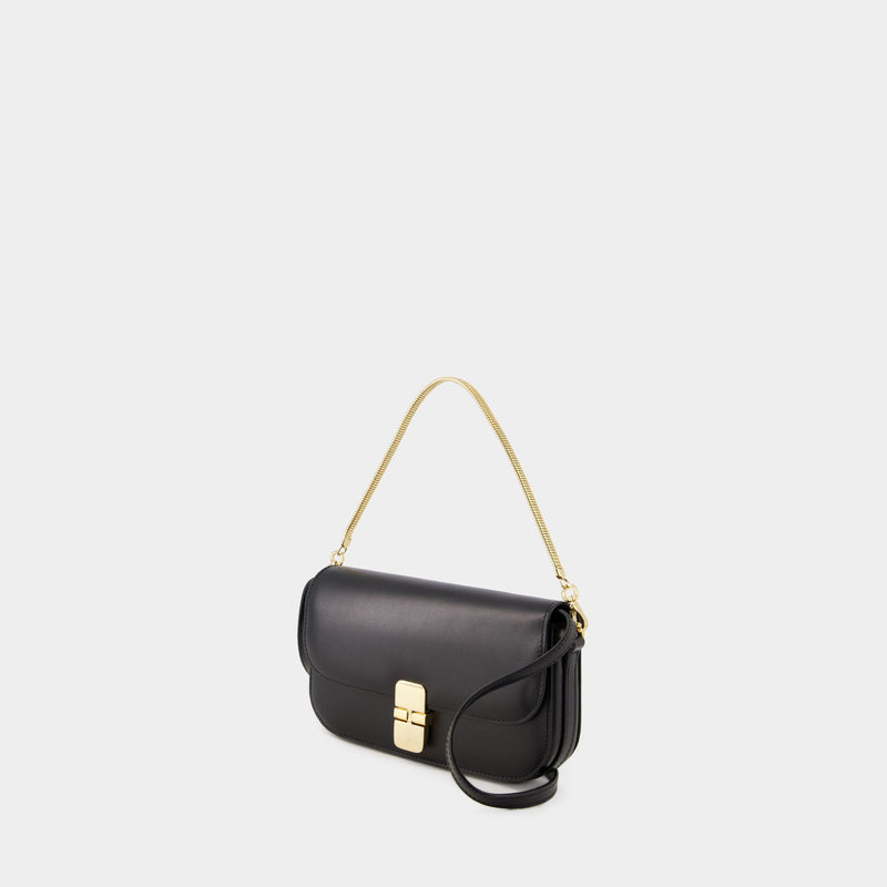 Grace Chaine Clutch - A.P.C. - Leather - Black