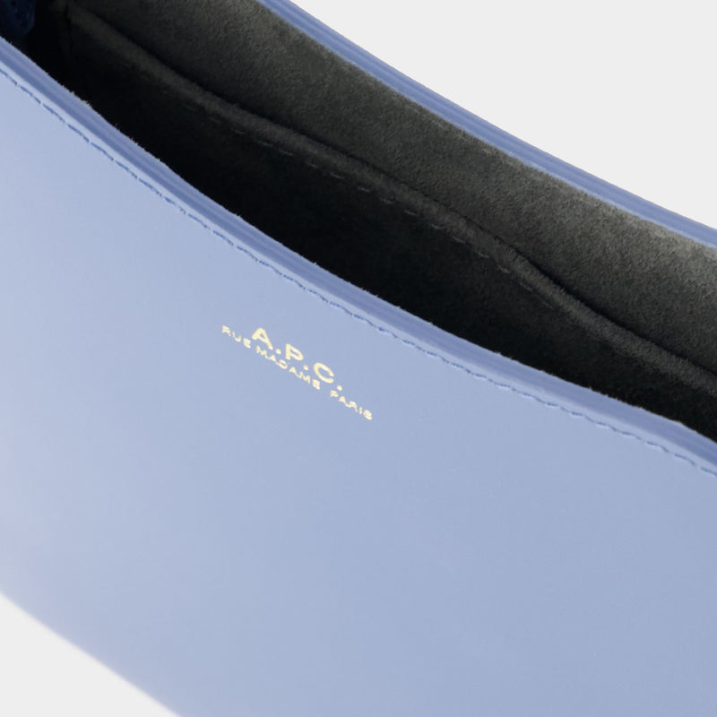 Jamie Neck Pouch - A.P.C - Leather - Ocean Blue