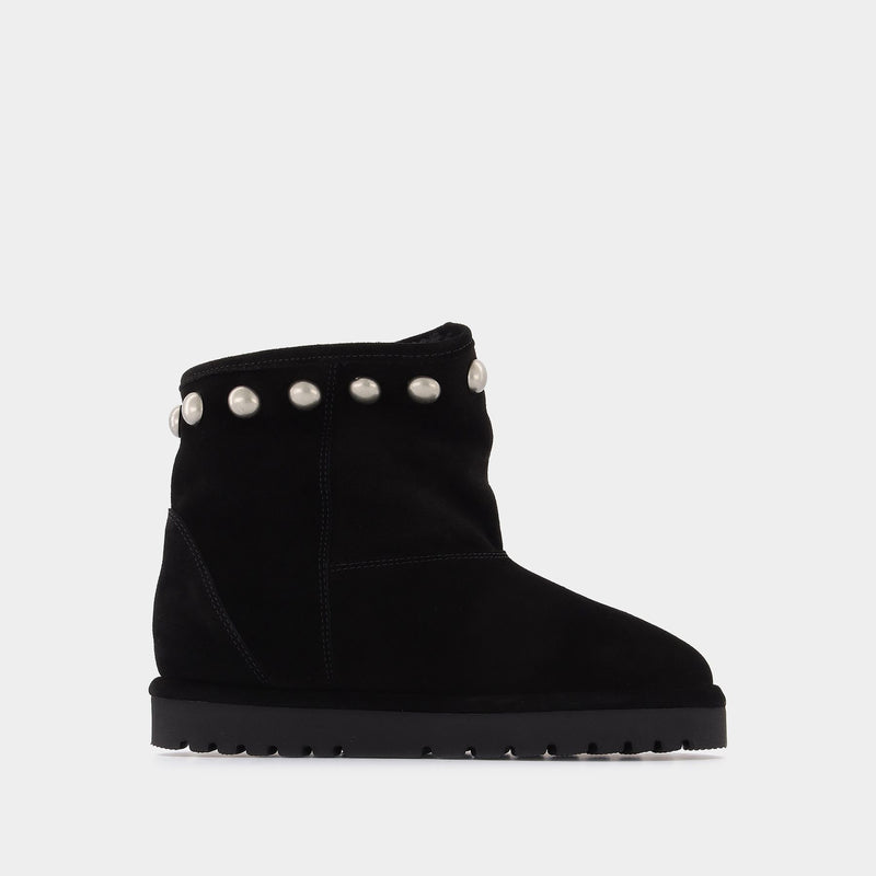 Kypsy Boots in Black Shearling