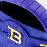 Bbuzz 22 Hobo Bag - Balmain - Electric Blue - Suede