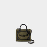 B-Army Mini Shopper Bag - Balmain - Canvas - Khaki/Black