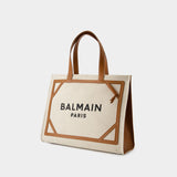 B-Army Medium Shopper Bag - Balmain - Canvas - Brown
