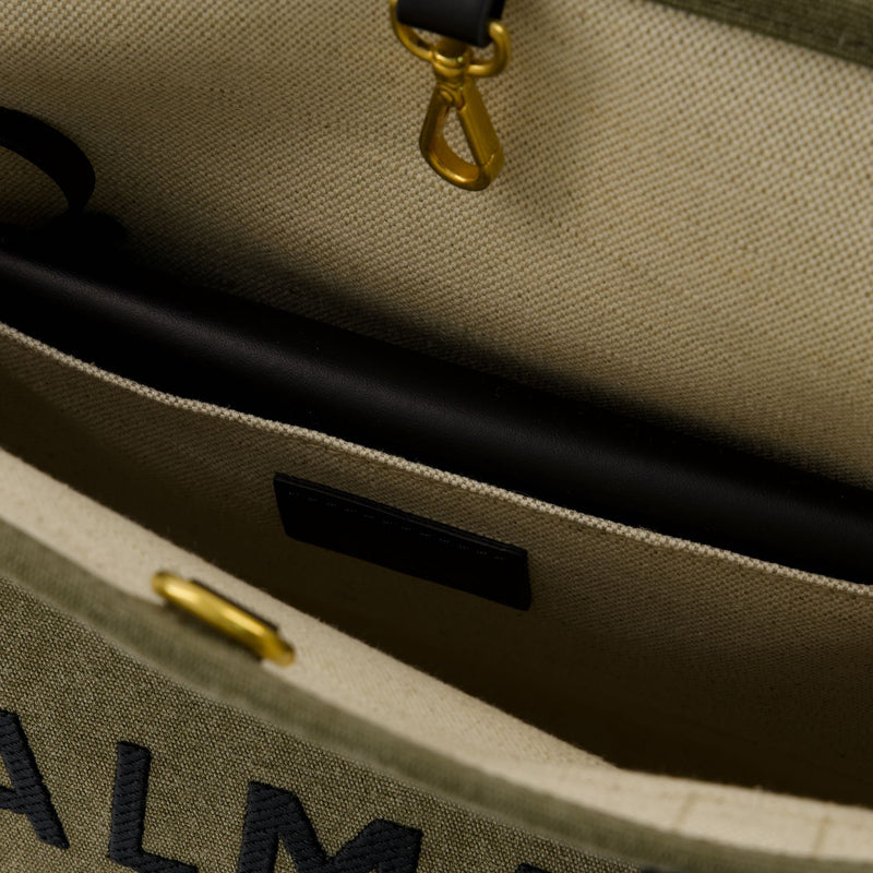 B-Army Medium Tote bag - Balmain - Canvas - Khaki