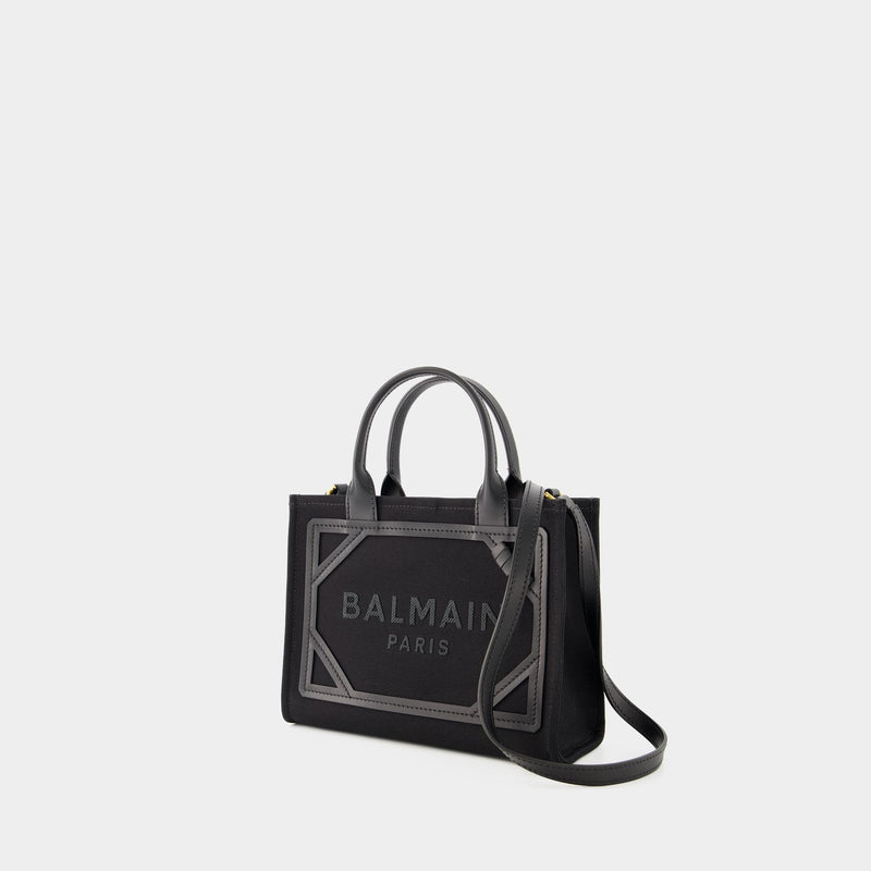 B-Army Shopper Small Bag - Balmain - Canvas - Black