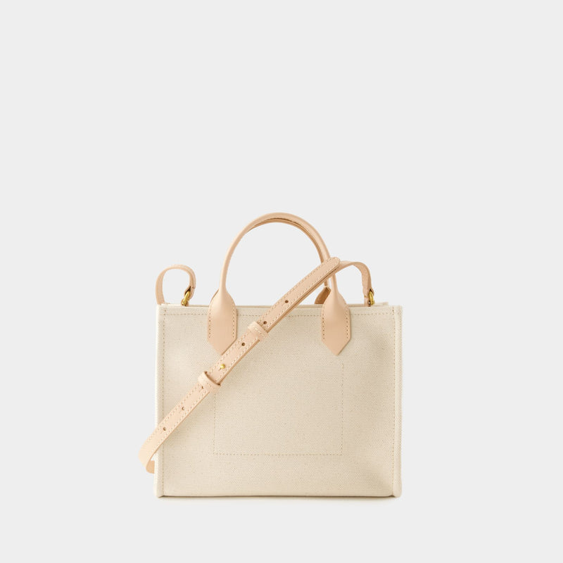 B-Army Small Shopper Bag - Balmain - Canvas - Beige