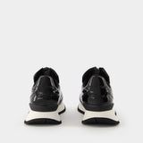 Vanished Zip Sneakers in Black PVC