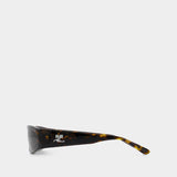Techno Sunglasses in Black and White Acetate