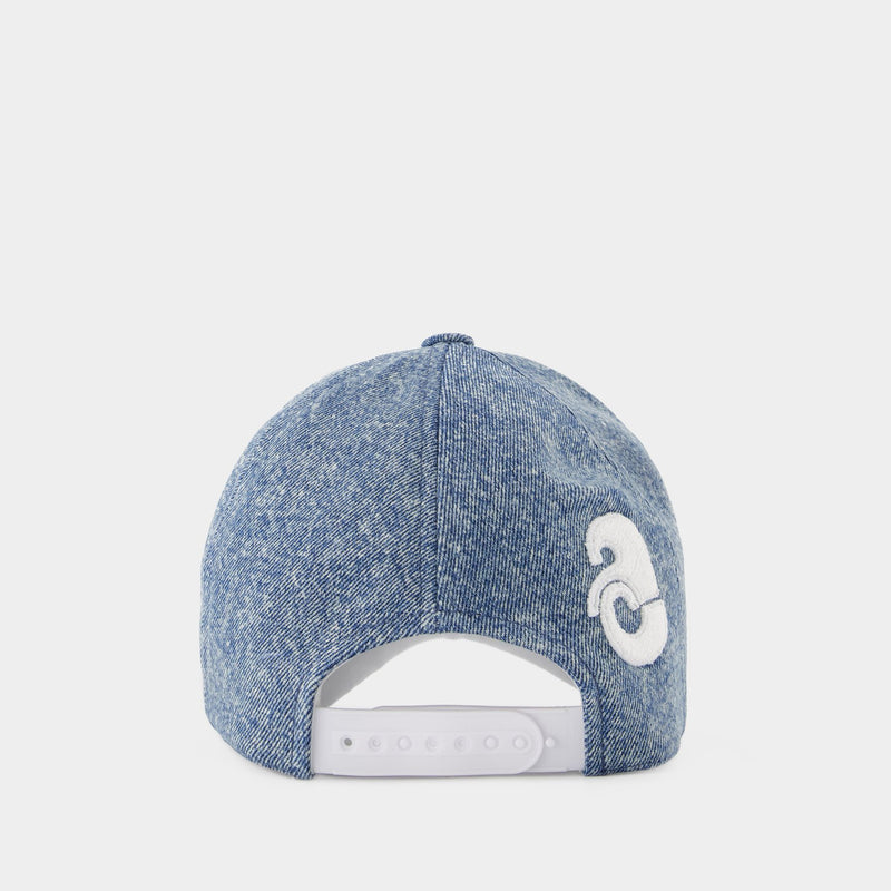 Dirty Blue Denim Shell  Hat - Courrèges - Blue - Cotton