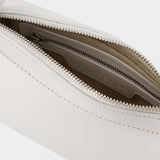 Leather Racer  Hobo Bag - Courrèges - White - Leather