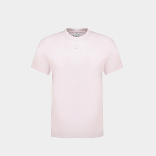 AC Straight T-Shirt - Courreges - Cotton - Powder Pink