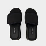 Scuba Wave Sandals - Courreges - Polyester - Black