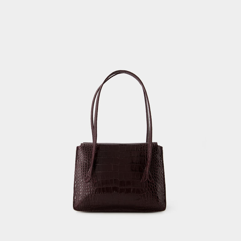 Le J Shoulder Bag - Rouje - Leather - Burgundy Croco