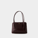 Le J Shoulder Bag - Rouje - Leather - Burgundy Croco
