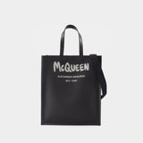 Graffiti Tote Bag in Black and White