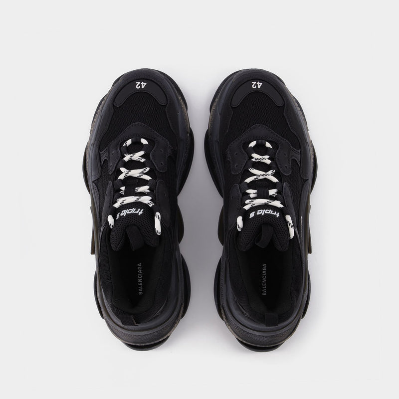 Triple S Clearsole Sneakers - Balenciaga -  Black