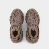 Track Sneakers in Beige Leather