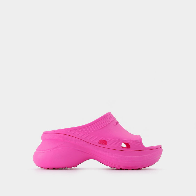 Pool Crocs Slides in Pink PVC