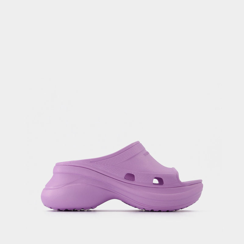 Pool Crocs Slide Rub   in Purple
