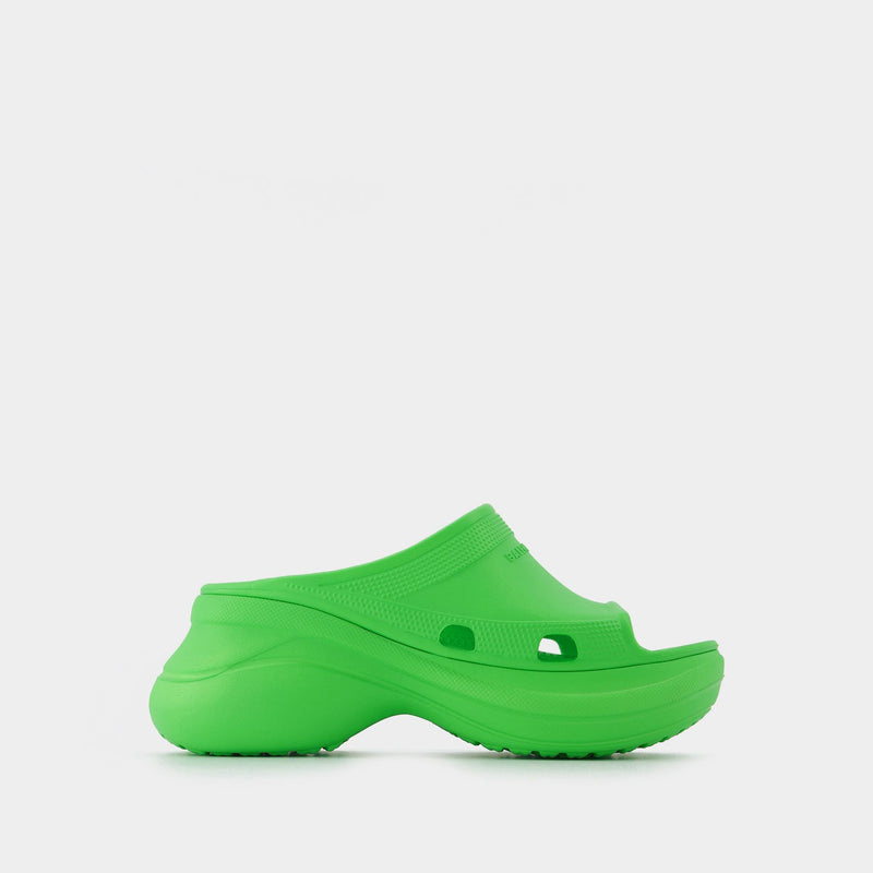 Pool Crocs Slide Rub   in Green