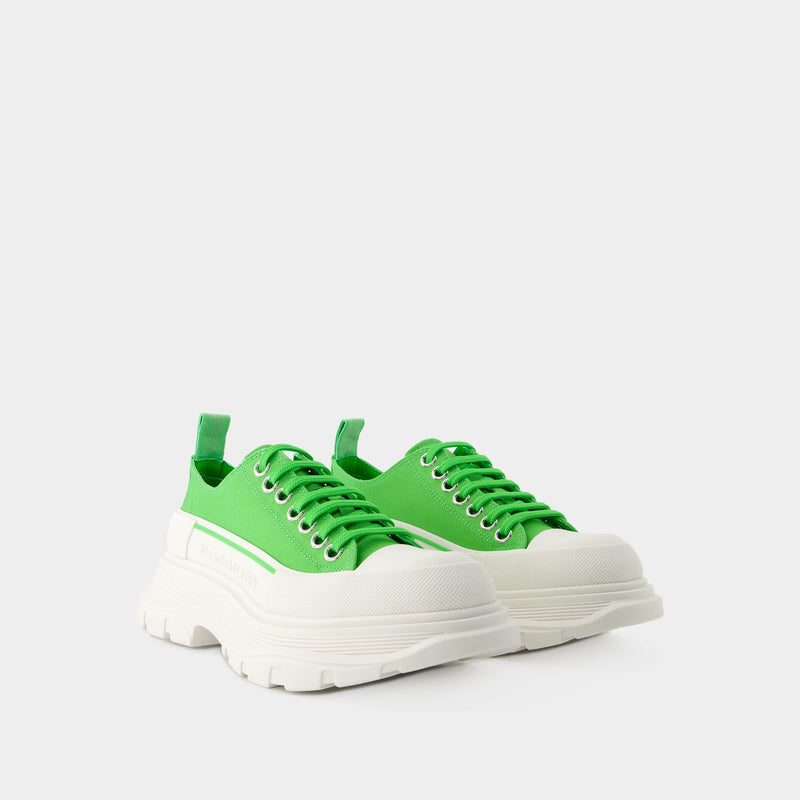 Tread Slick Sneakers - Alexander Mcqueen - Green/White - Leather