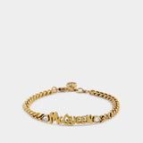 Graff Chain Bracelet in Brass and Crystal