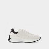 Sprint Runner Sneakers - Alexander Mcqueen - White/Black - Leather