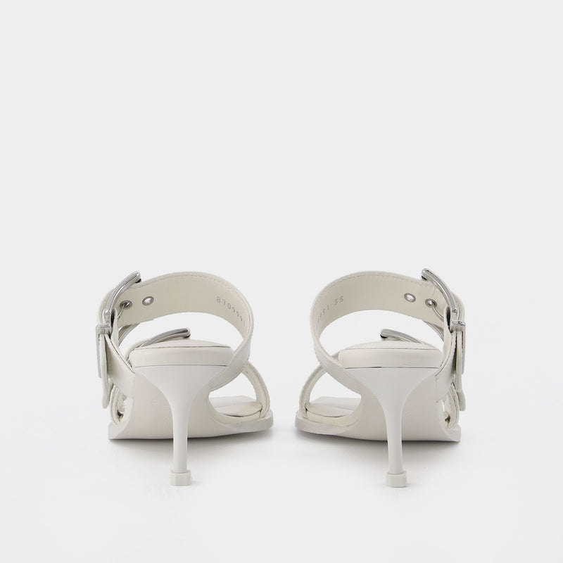 Sandals - Alexander Mcqueen - Ivory/Silver - Leather