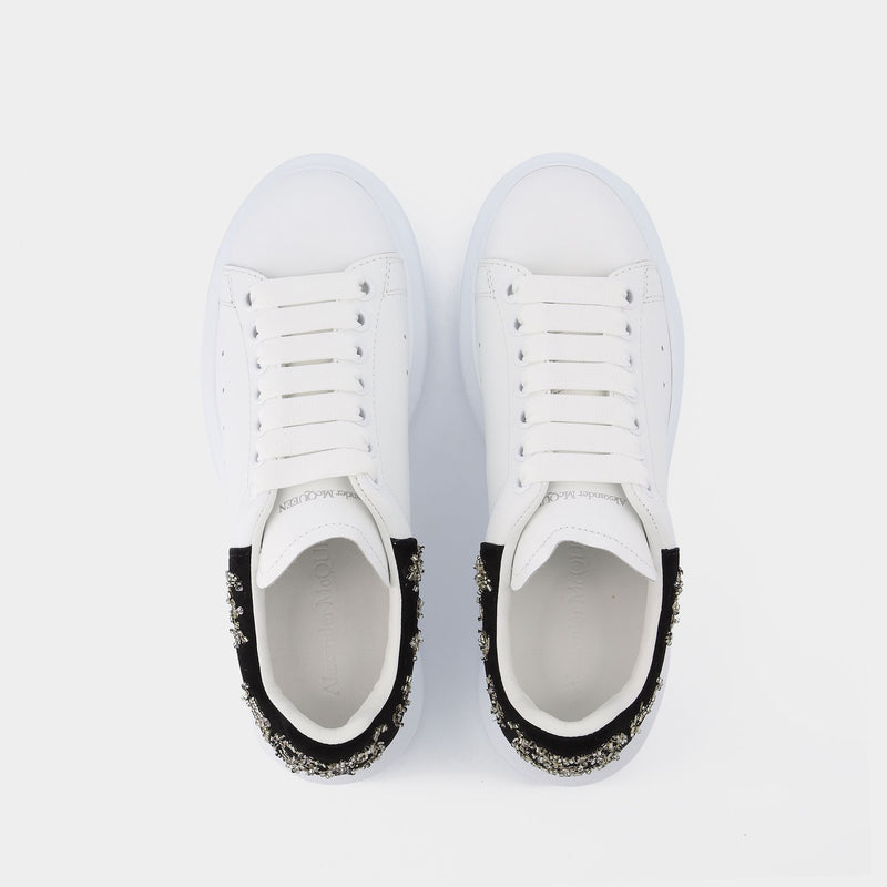 Oversize sneakers in Black and White Leather