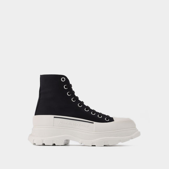 Tread Slick Sneakers - Alexander Mcqueen -  Black/White - Canva