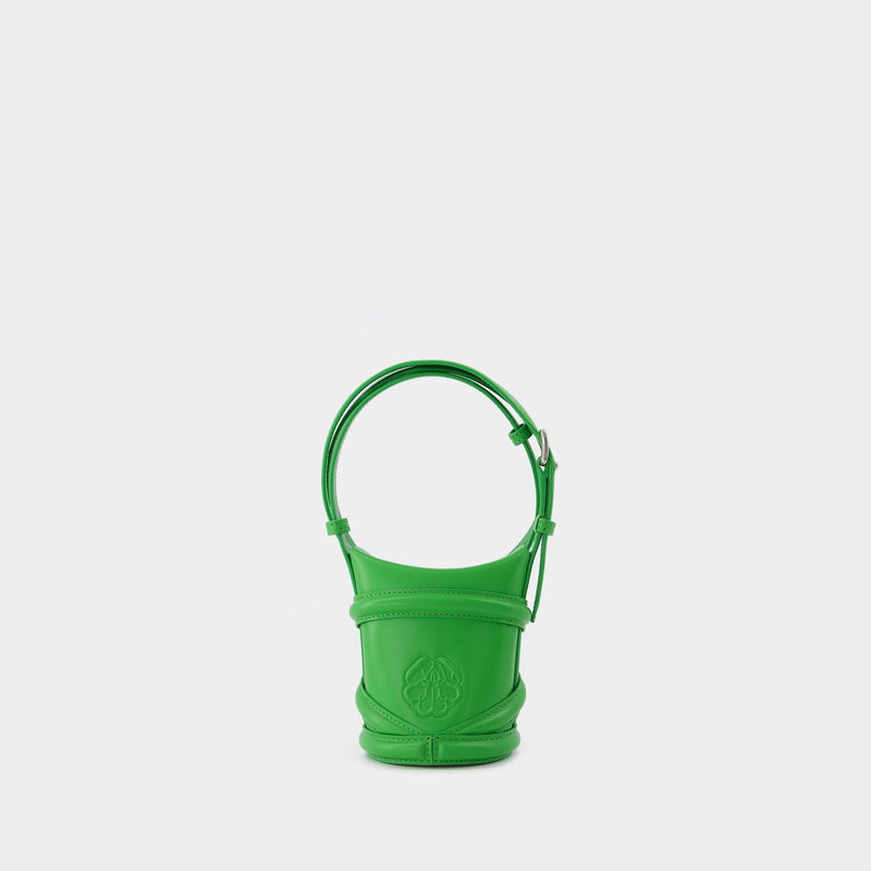 The Curve Mini Bag in Green Leather