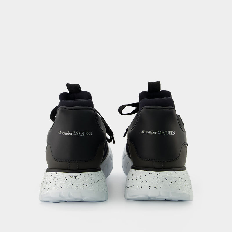 Court Sneakers - Alexander Mcqueen - Black/White - Leather