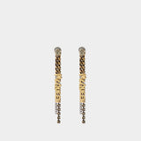 Graffiti Earring - Alexander Mcqueen - Antic Gold/Silver - Metal